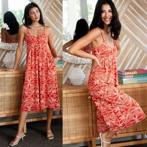 New Fighting Eel Ava Sky Jumper Jenn Sunset Paradiso M Red Jumpsuit Romper Capri